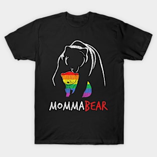 Rainbow Mama Bear Hug Love Support Parent Pride Lgbt T-Shirt